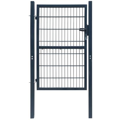 Poartă pentru gard 2D (simplă), gri antracit, 106x170 cm GartenMobel Dekor