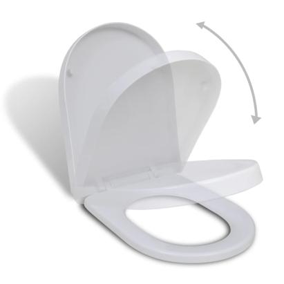 Capac WC cu închidere silențioasă, alb, pătrat GartenMobel Dekor