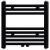 Radiator port-prosop încălzire centrală baie, drept, negru, 480x480 mm GartenMobel Dekor