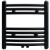 Radiator port-prosop încălzire centrală baie, curbat, negru 480x480 mm GartenMobel Dekor