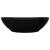 Chiuvetă baie, orificiu robinet/preaplin, negru, ceramică, oval GartenMobel Dekor
