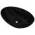 Chiuvetă baie, orificiu robinet/preaplin, negru, ceramică, oval GartenMobel Dekor