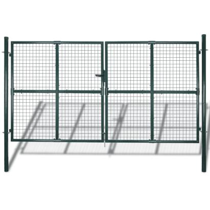 Poartă dublă pentru gard din oțel vopsit electrostatic GartenMobel Dekor