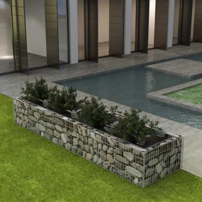 Strat înălțat gabion, 360 x 90 x 50 cm, oțel GartenMobel Dekor