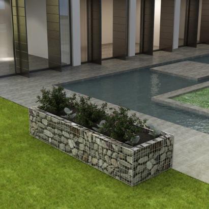 Strat înălțat gabion, 270 x 90 x 50 cm, oțel  GartenMobel Dekor