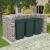 Gabion triplu îngrădire pubelă, oțel, 250 x 100 x 120 cm  GartenMobel Dekor