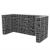 Gabion triplu îngrădire pubelă, oțel, 250 x 100 x 120 cm  GartenMobel Dekor