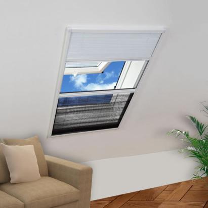 Ecran insecte pentru ferestre, cu umbrar, aluminiu, 80x120 cm  GartenMobel Dekor