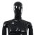 Corp manechin masculin, suport din sticlă, negru lucios, 185 cm  GartenMobel Dekor