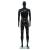 Corp manechin masculin, suport din sticlă, negru lucios, 185 cm  GartenMobel Dekor