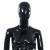 Corp manechin feminin, suport din sticlă, negru lucios, 175 cm  GartenMobel Dekor