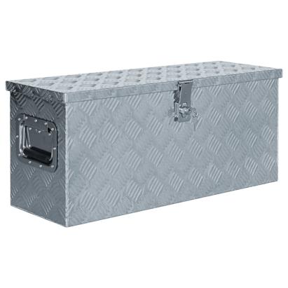 Cutie din aluminiu, 76,5 x 26,5 x 33 cm, argintiu GartenMobel Dekor