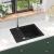 Chiuvetă de bucătărie din granit cu o cuvă, negru  GartenMobel Dekor