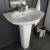 Lavoar cu piedestal, alb, 650 x 520 x 200 mm, ceramică GartenMobel Dekor