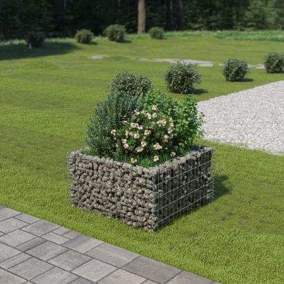 Strat înălțat gabion, 90 x 90 x 50 cm, oțel galvanizat GartenMobel Dekor