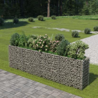 Strat înălțat gabion, 360 x 50 x 100 cm, oțel galvanizat GartenMobel Dekor