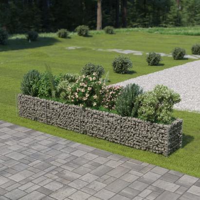 Strat înălțat gabion, 360 x 50 x 50 cm, oțel galvanizat GartenMobel Dekor