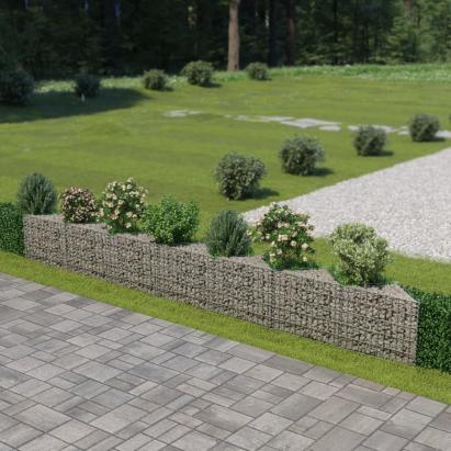 Gabion perete, oțel galvanizat, 450 x 30 x 50 cm GartenMobel Dekor