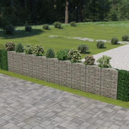 Perete gabion, 630 x 30 x 100 cm, oțel galvanizat GartenMobel Dekor