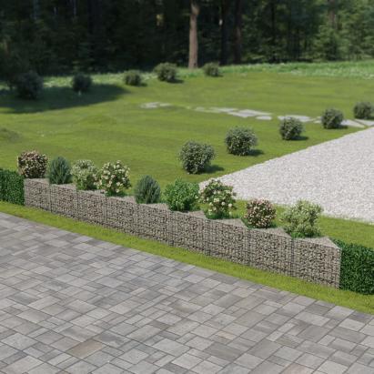 Perete gabion, 630 x 30 x 50 cm, oțel galvanizat GartenMobel Dekor