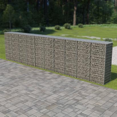 Perete gabion cu capace, 600 x 50 x 150 cm, oțel galvanizat GartenMobel Dekor