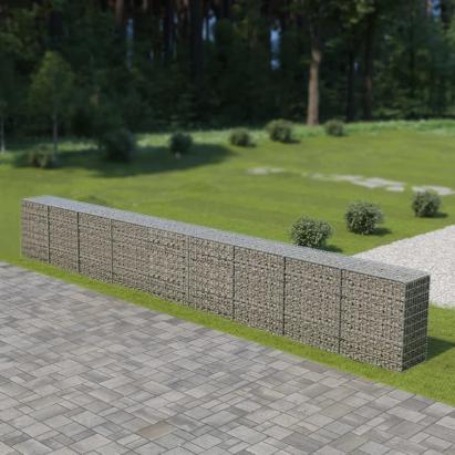 Gabion perete cu capace, 900 x 50 x 100 cm, oțel galvanizat GartenMobel Dekor