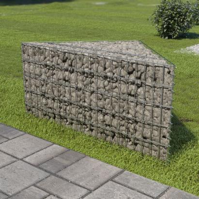 Strat înălțat gabion, 75x75x50 cm, oțel galvanizat GartenMobel Dekor