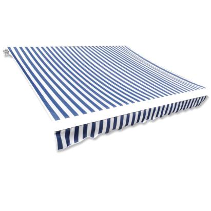Pânză de copertină, albastru și alb, 450 x 300 cm GartenMobel Dekor