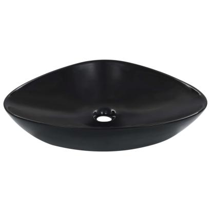 Chiuvetă de baie, negru, 58,5x39x14 cm, ceramică GartenMobel Dekor