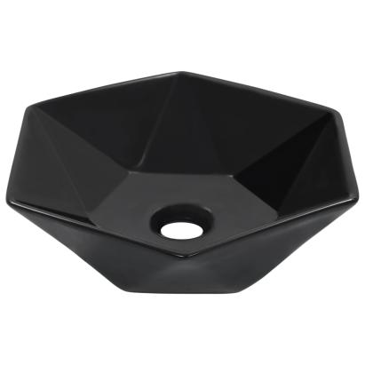Chiuvetă de baie, negru, 41 x 36,5 x 12 cm, ceramică GartenMobel Dekor