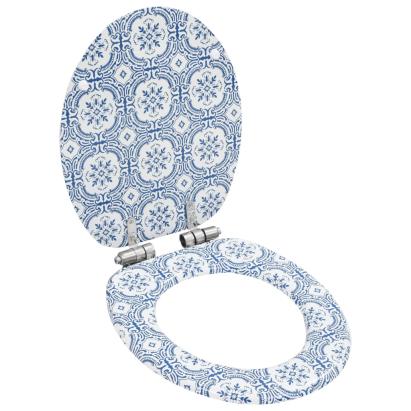 Capac WC cu închidere silențioasă, MDF, design porțelan GartenMobel Dekor