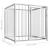 Padoc de câini pentru exterior, 100 x 100 x 100 cm GartenMobel Dekor