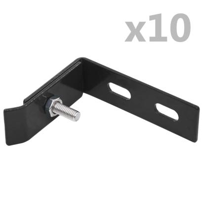 Conector de colț de perete, 10 seturi, antracit GartenMobel Dekor