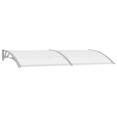Copertină de ușă, gri și transparent, 240 x 80 cm, PC  GartenMobel Dekor