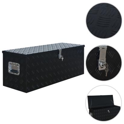 Ladă din aluminiu, negru, 1085 x 370 x 400 mm GartenMobel Dekor