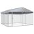 Padoc de exterior cu acoperiș pentru câini, 382x382x225 cm GartenMobel Dekor