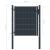 Poartă de gard, antracit, 100x81 cm, PVC și oțel   GartenMobel Dekor