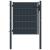 Poartă de gard, antracit, 100x101 cm, PVC și oțel   GartenMobel Dekor