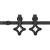 Set feronerie pentru uși glisante SKIEN, negru, 183 cm, oțel GartenMobel Dekor