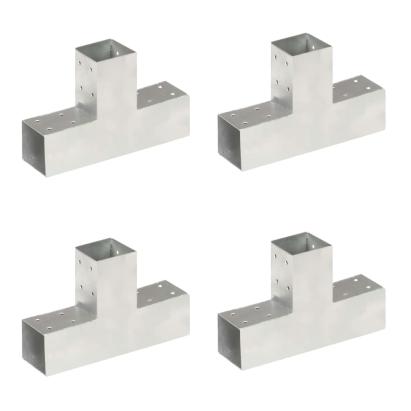 Conectori de grindă, formă T, 4 buc, 71x71 mm, metal galvanizat GartenMobel Dekor