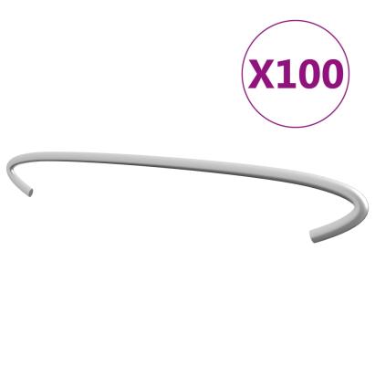 Cârlige pentru gabioane, 100 buc., oțel galvanizat, 30 cm GartenMobel Dekor