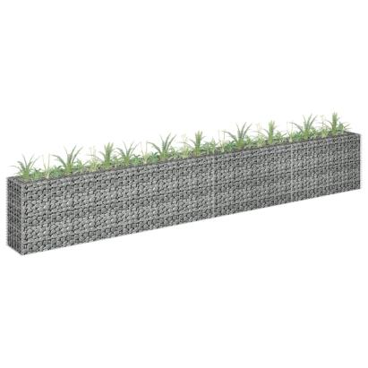 Strat înălțat gabion, 360 x 30 x 60 cm, oțel inoxidabil GartenMobel Dekor