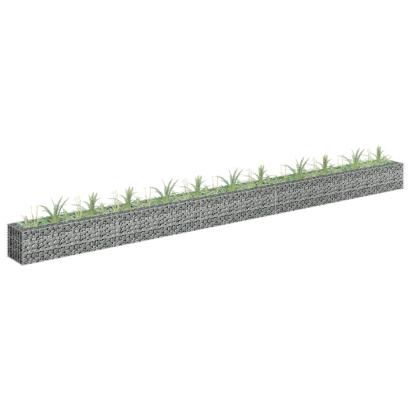 Strat înălțat gabion, 450 x 30 x 30 cm, oțel galvanizat GartenMobel Dekor
