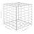 Strat înălțat cub gabion, 40 x 40 x 40 cm, sârmă de oțel GartenMobel Dekor