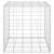 Strat înălțat cub gabion, 50 x 50 x 50 cm, sârmă de oțel GartenMobel Dekor