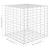 Strat înălțat cub gabion, 60 x 60 x 60 cm, sârmă de oțel GartenMobel Dekor