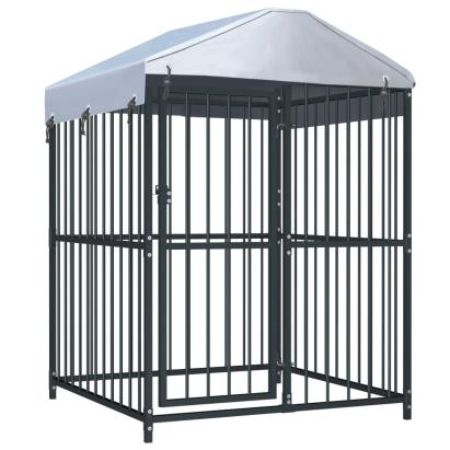 Padoc pentru câini de exterior cu acoperiș, 120x120x150 cm GartenMobel Dekor