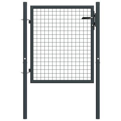 Poartă de grădină din plasă, gri, 100x125 cm, oțel galvanizat GartenMobel Dekor