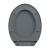 Capac WC cu închidere silențioasă, gri, oval GartenMobel Dekor