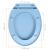 Capac WC închidere silențioasă eliberare rapidă albastru oval GartenMobel Dekor